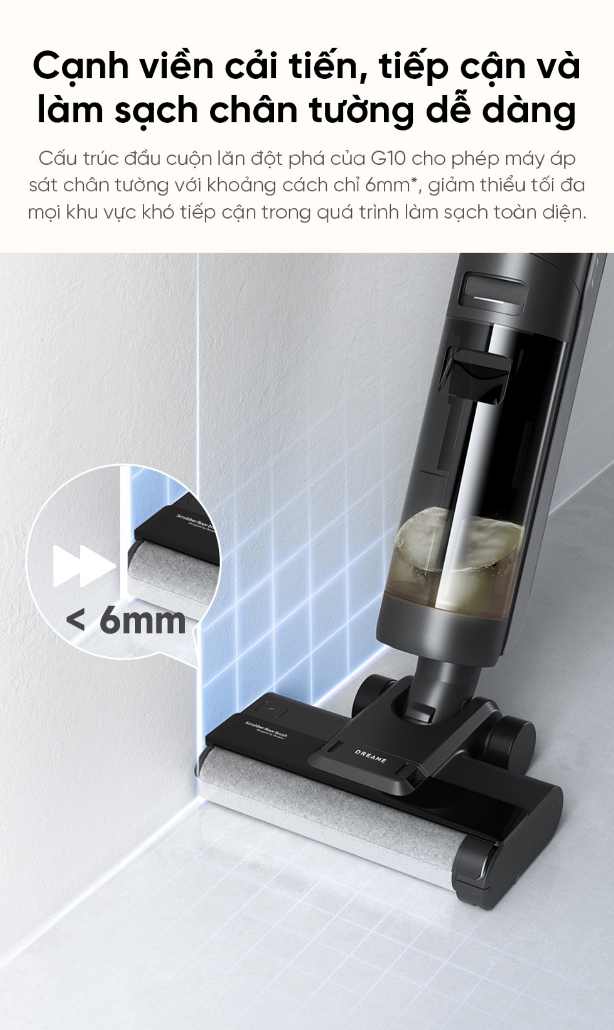 Dreame G10 gập nghiêng 180°