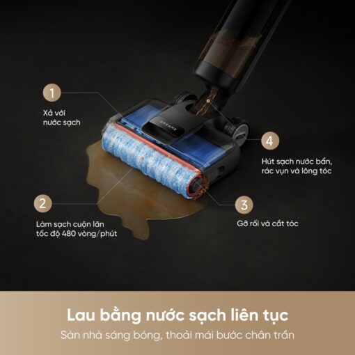 Dreame H12 Flexreach gập nghiêng 180°
