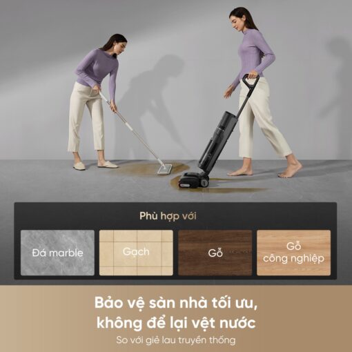 Dreame H12 Flexreach gập nghiêng 180°