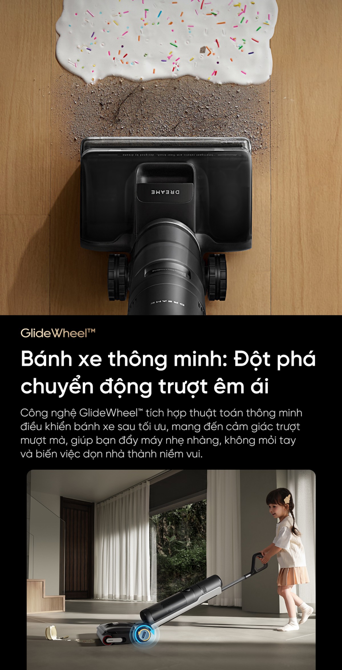 Dreame H13s Flexreach gập nghiêng 180°