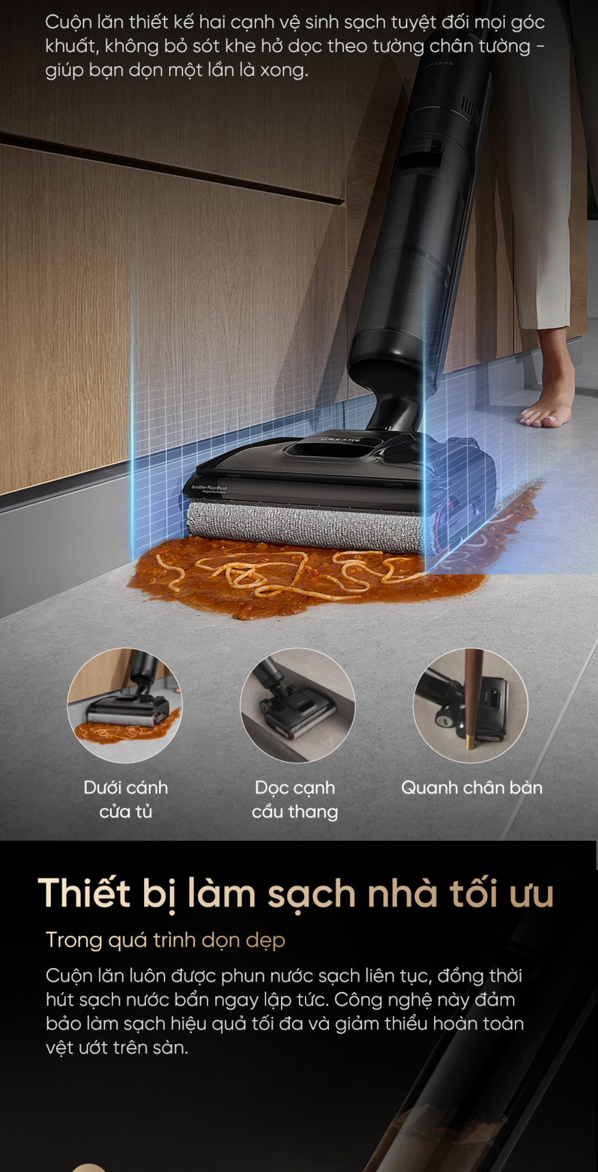 Dreame H13s Flexreach gập nghiêng 180°
