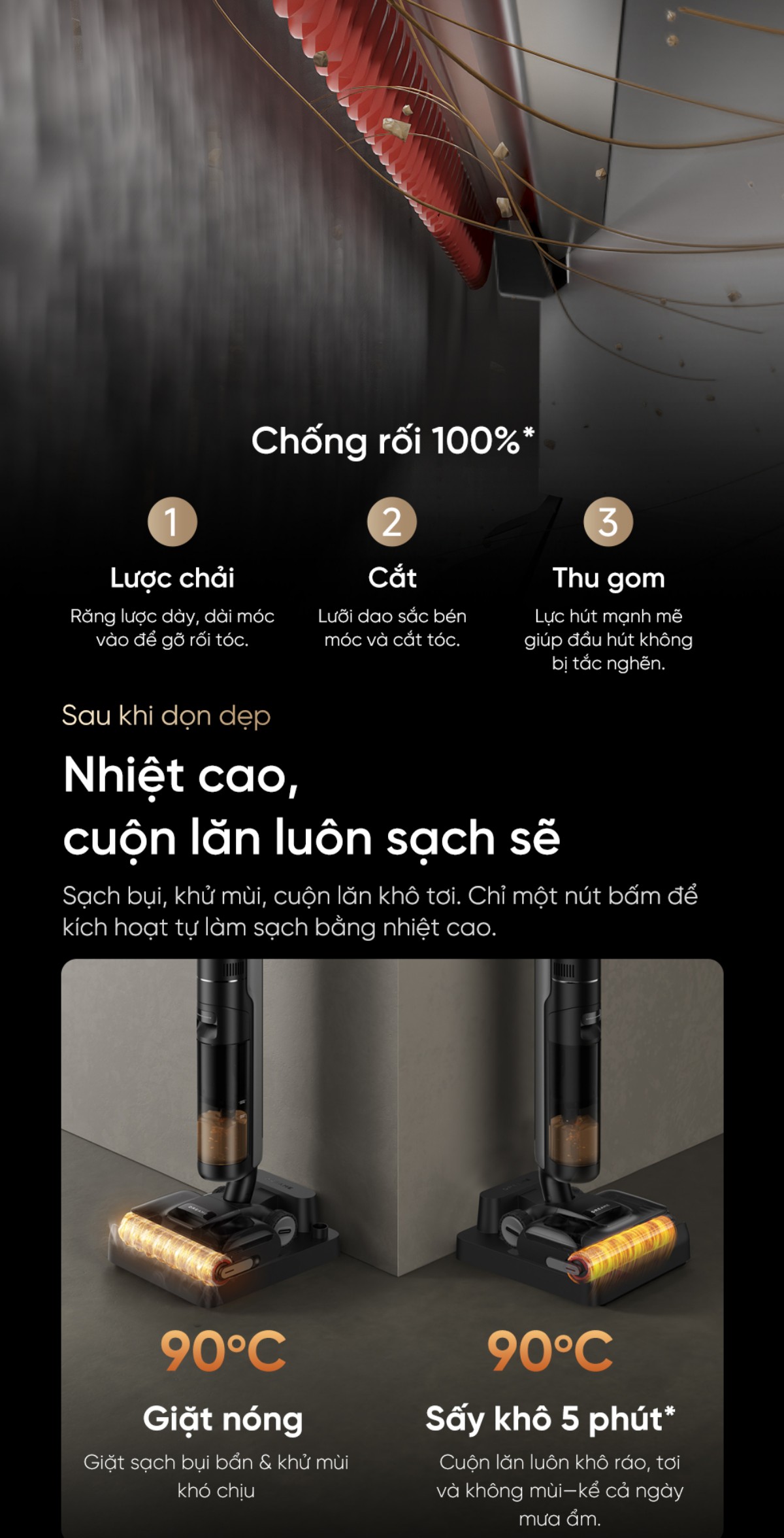 Dreame H13s Flexreach gập nghiêng 180°