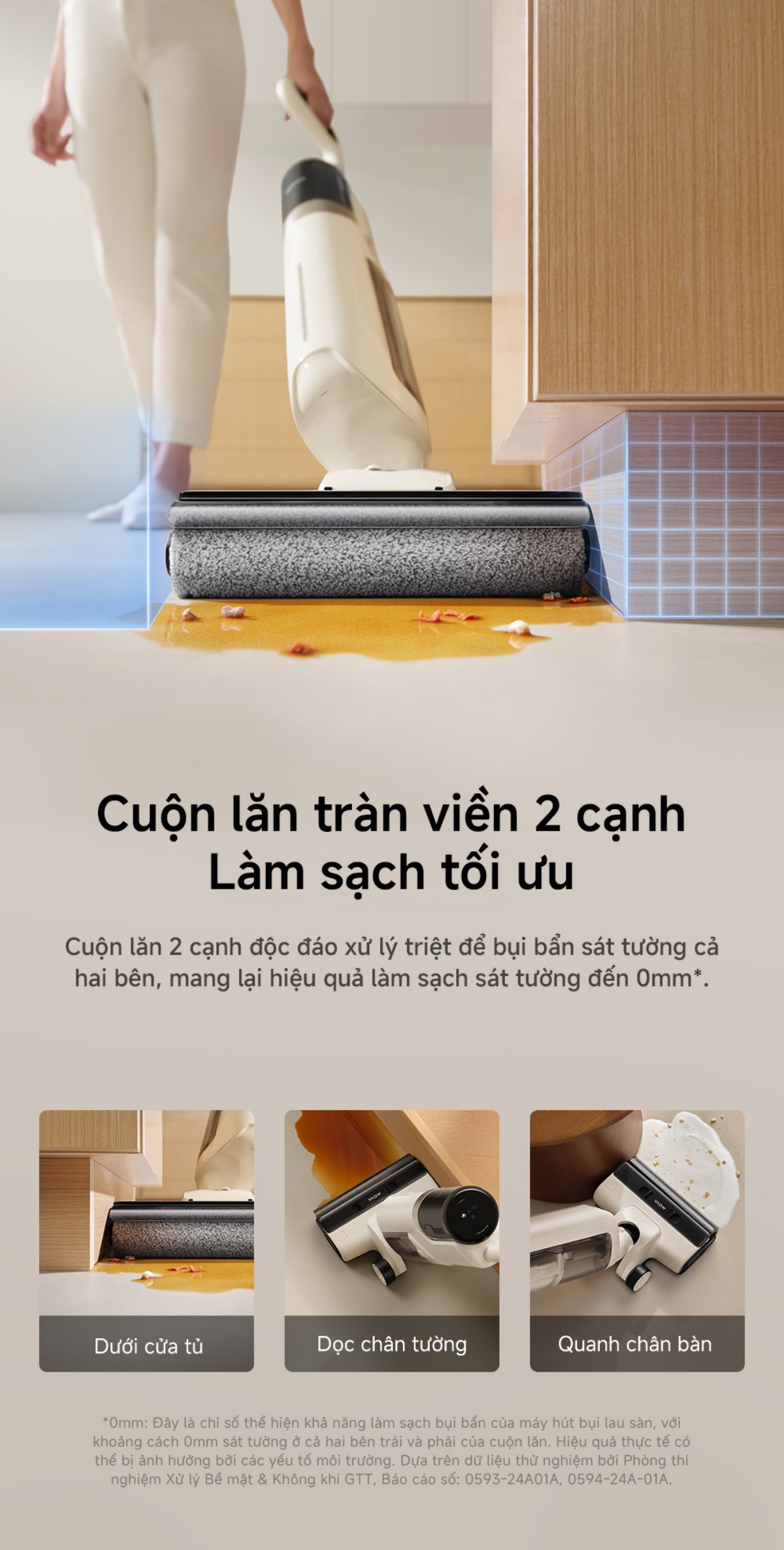 Dreame Mova K30 gập nghiêng 180°