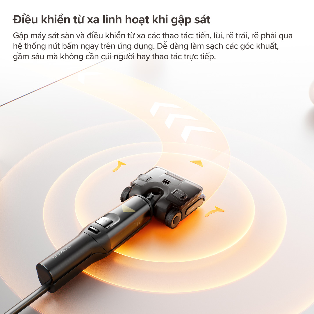 Roborock F25 Ultra gập nghiêng 180°