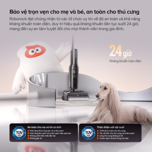 Roborock F25 ACE Pro gập nghiêng 180°