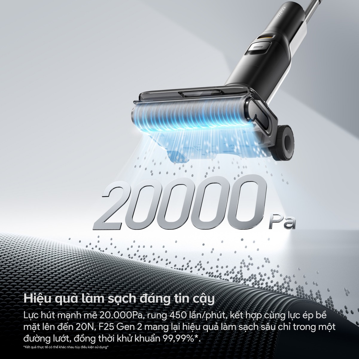 Roborock F25 Gen 2 gập nghiêng 180°