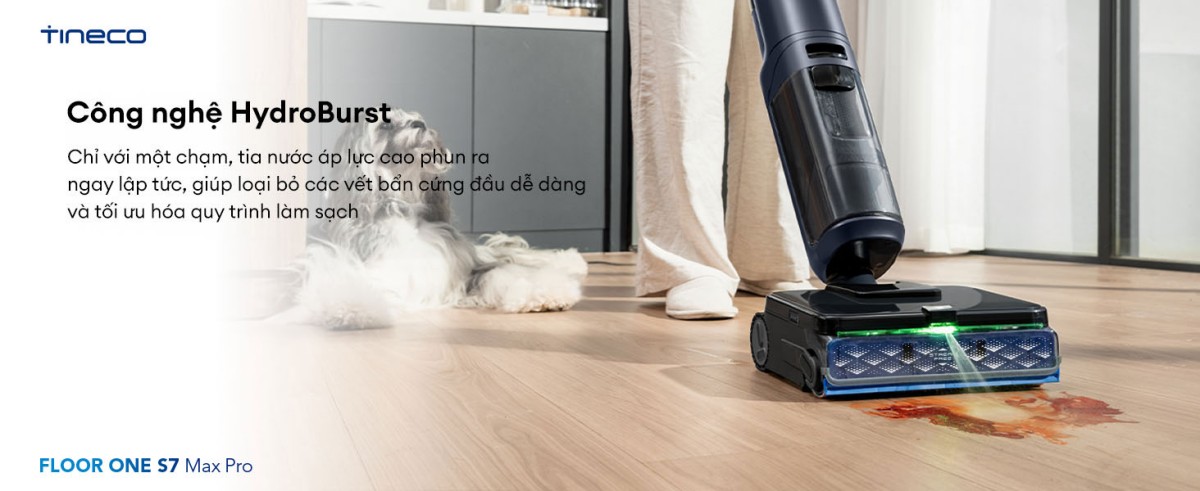 Tineco S7 Max Pro gập nghiêng 180°