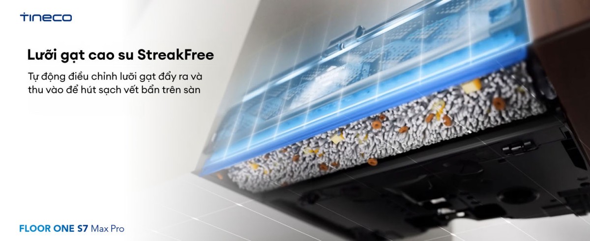 Tineco S7 Max Pro gập nghiêng 180°