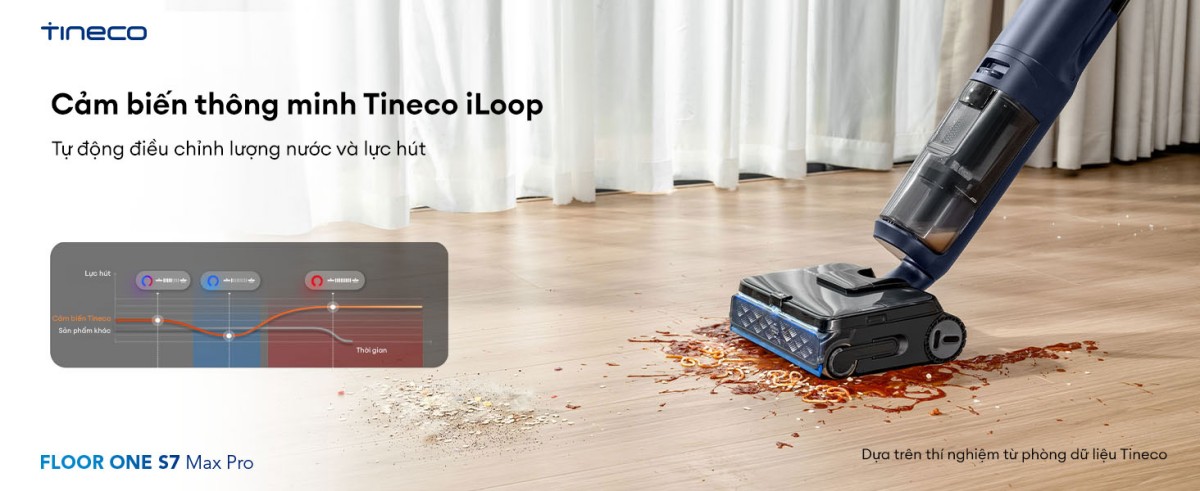 Tineco S7 Max Pro gập nghiêng 180°