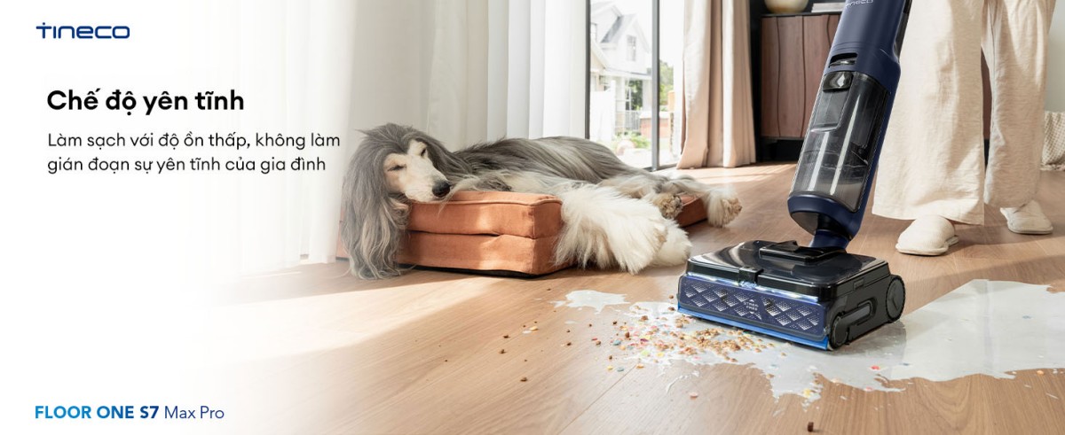 Tineco S7 Max Pro gập nghiêng 180°