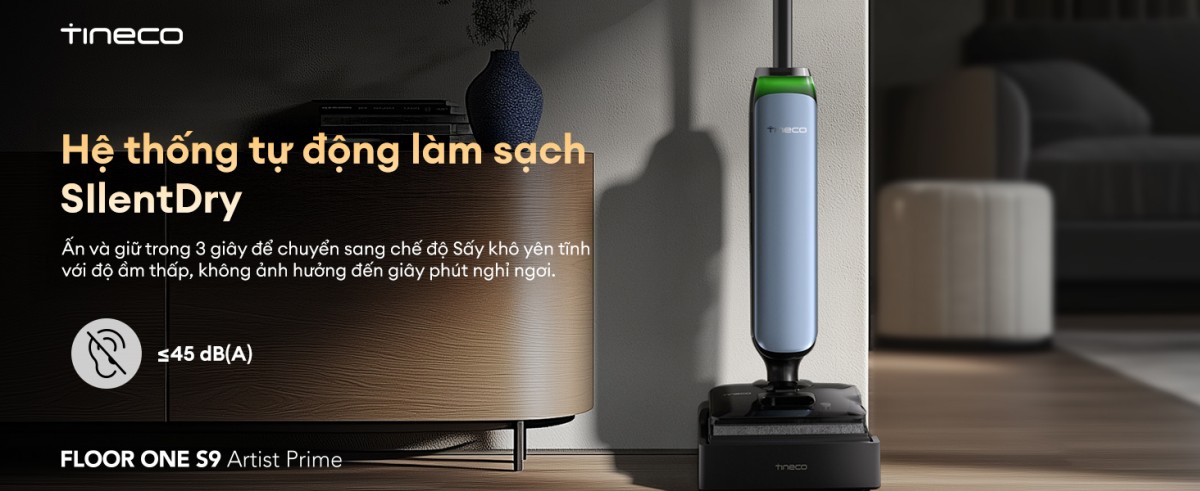 Tineco S9 Artist Prime gập nghiêng 180°
