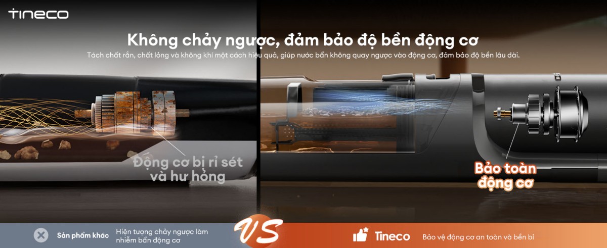Tineco i7 Steam gập nghiêng 180°