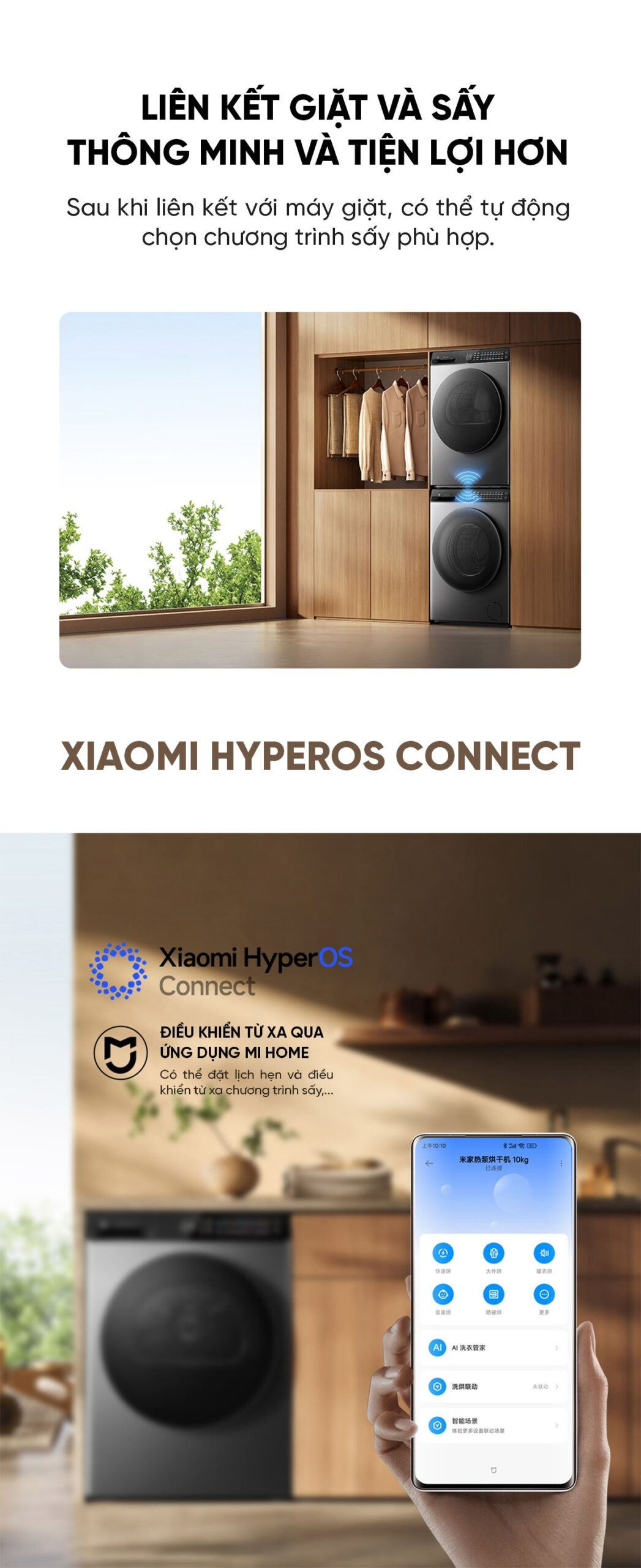 Máy giặt Xiaomi Mijia MJ103 H100MJ103, giặt 10kg, 27 chương trình giặt