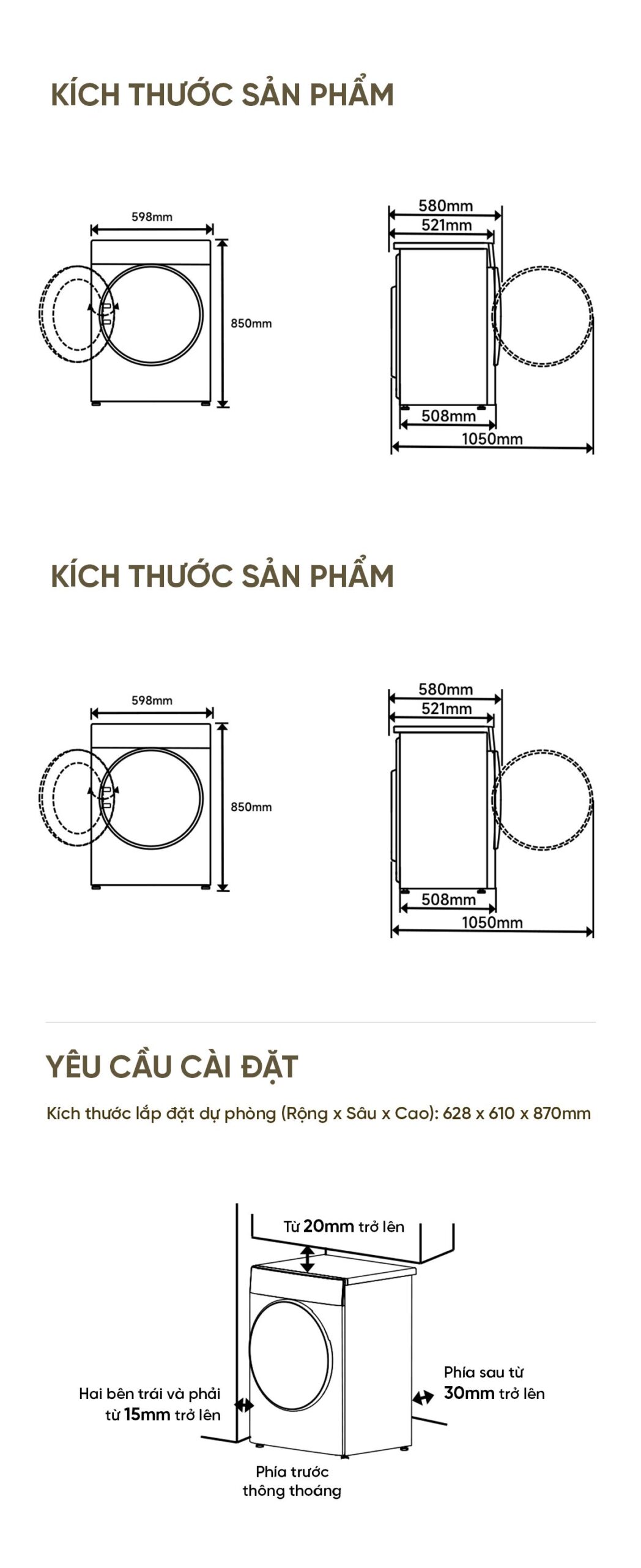 Máy giặt Xiaomi Mijia MJ103 H100MJ103, giặt 10kg, 27 chương trình giặt