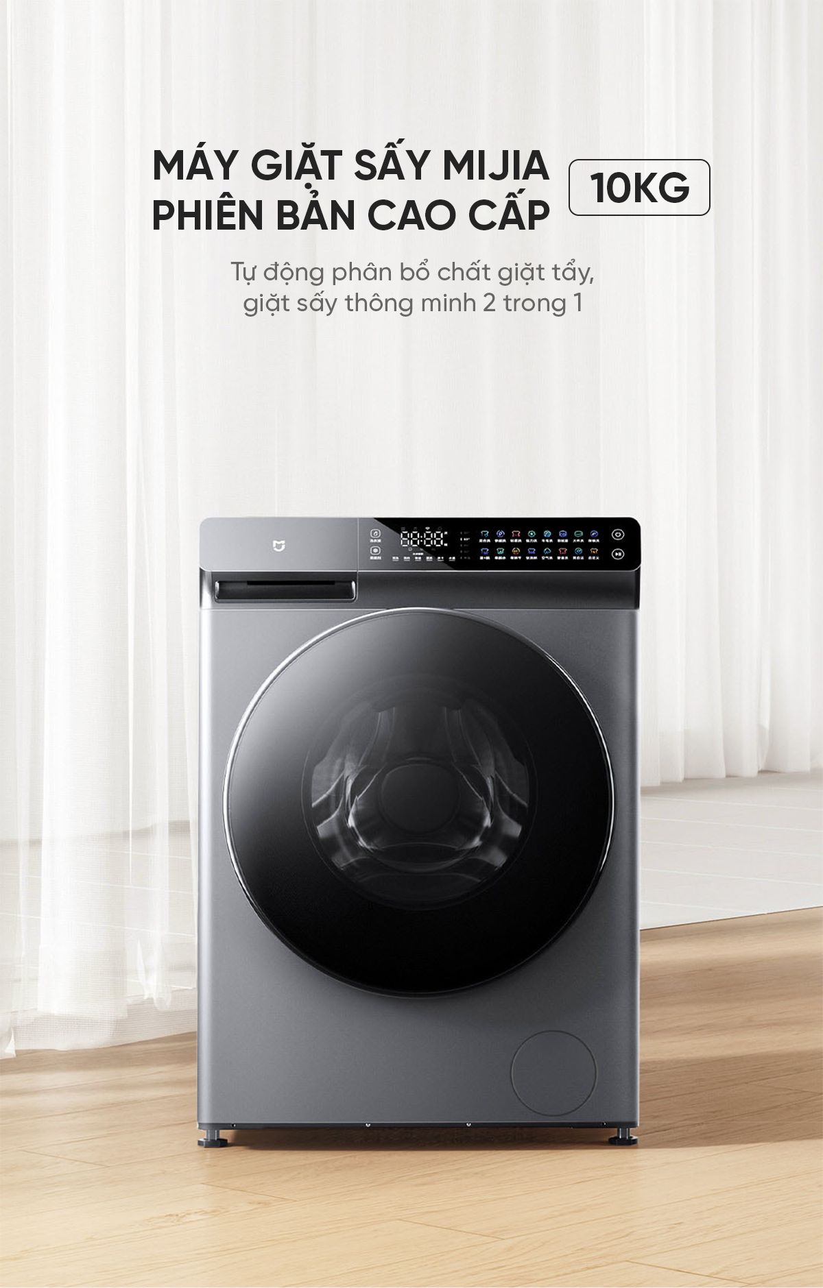 Máy giặt sấy Xiaomi Mijia MJ203 giặt 10kg, sấy 7kg
