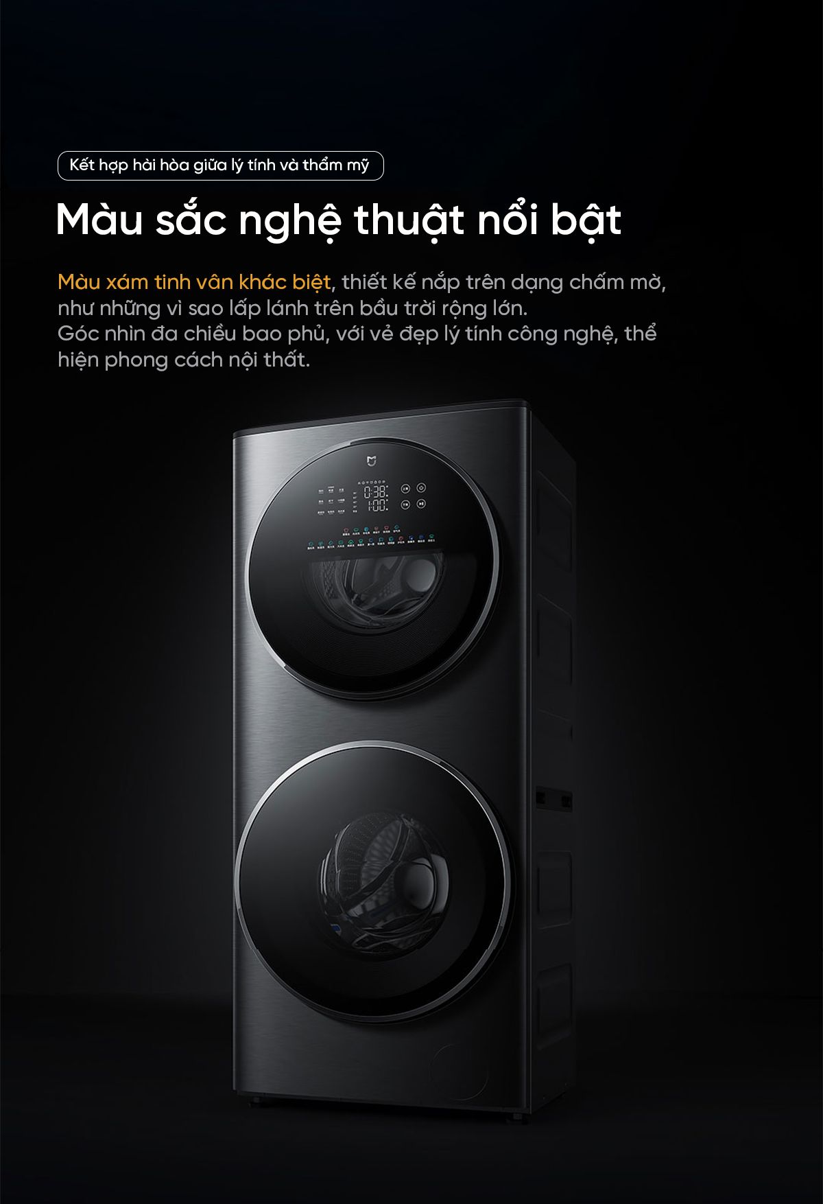 Máy giặt sấy Xiaomi Mijia MJ206, 2 tầng, giặt 15kg và sấy 7kg