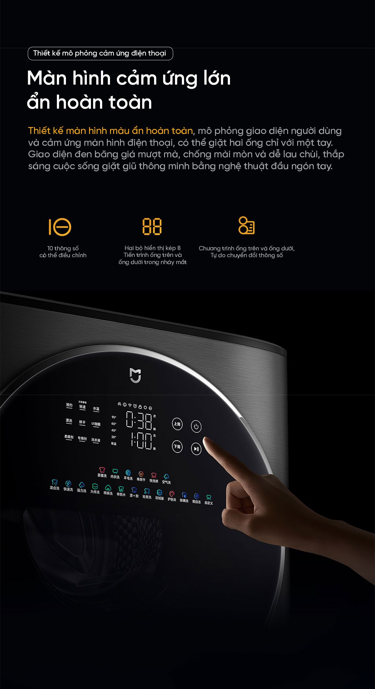 Máy giặt sấy Xiaomi Mijia MJ206, 2 tầng, giặt 15kg và sấy 7kg