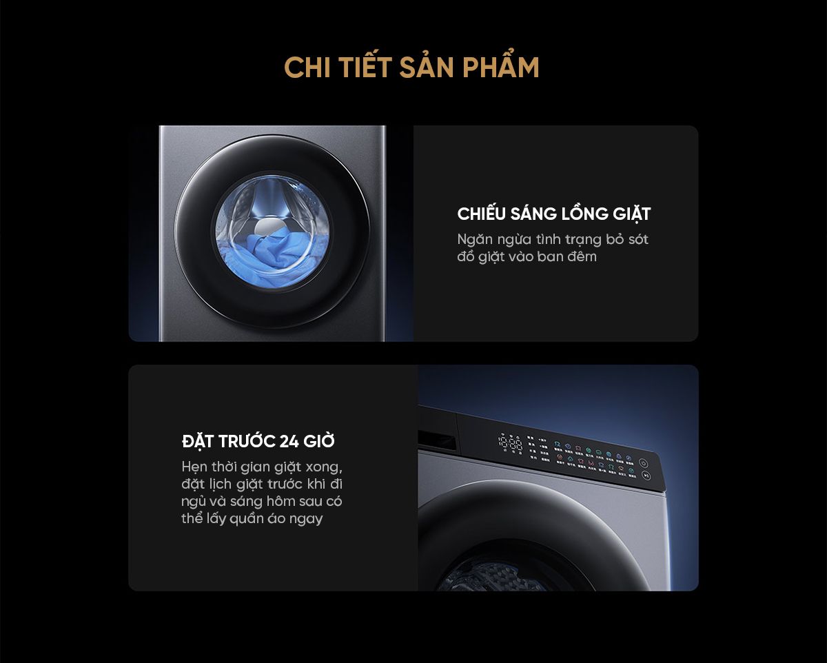 Máy giặt sấy Xiaomi Mijia MJ103, giặt 10kg, sấy 7kg, màu đen