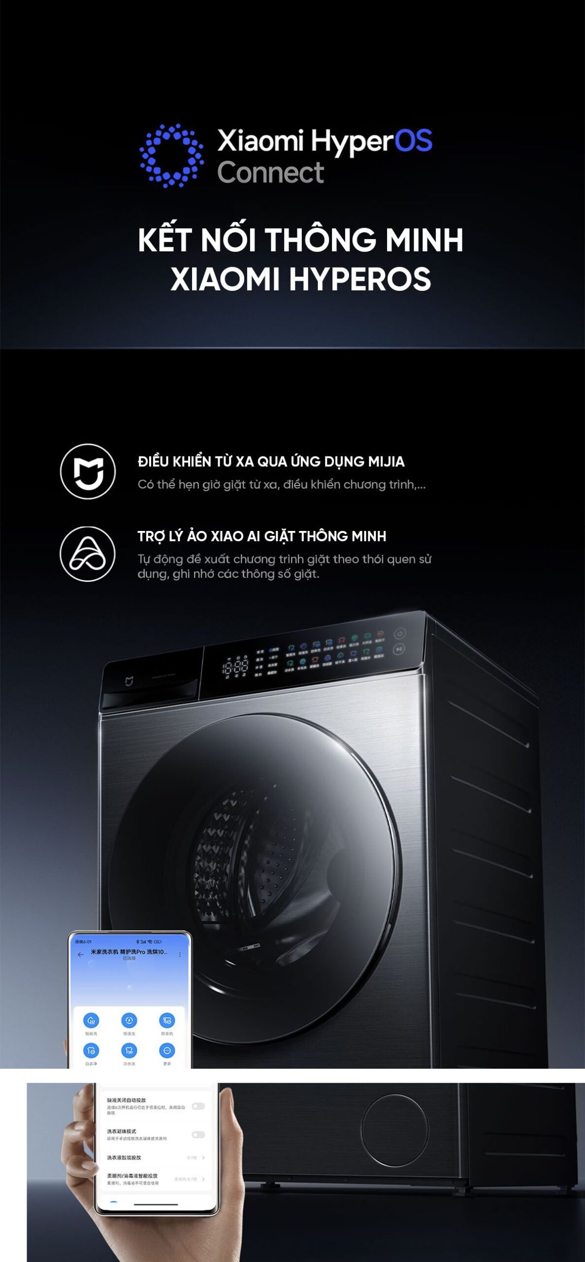 Máy giặt sấy Xiaomi Mijia MJ105 Pro giặt 10kg, sấy 7kg