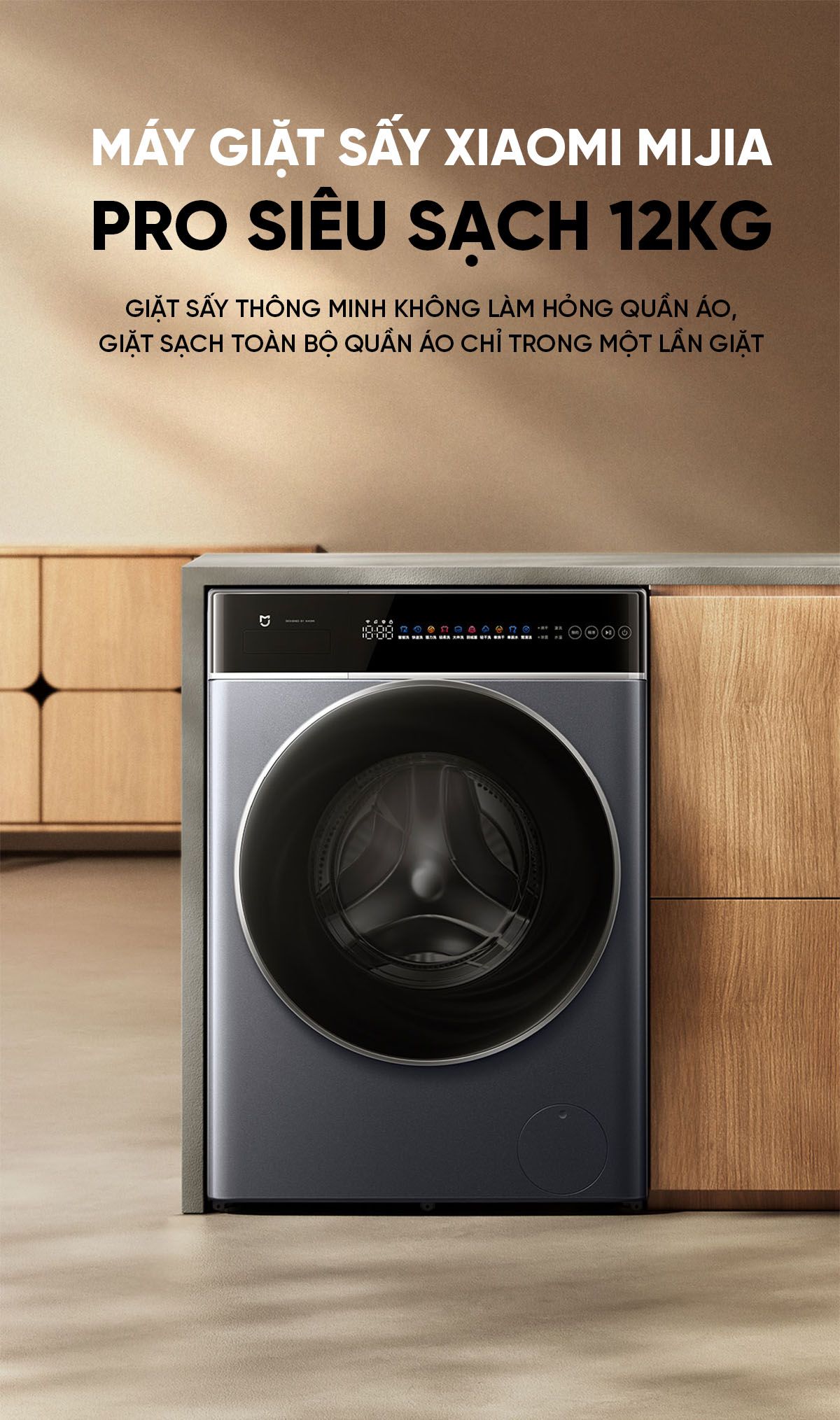 Máy giặt sấy Xiaomi Mijia MJ302, giặt 12kg, sấy 9kg