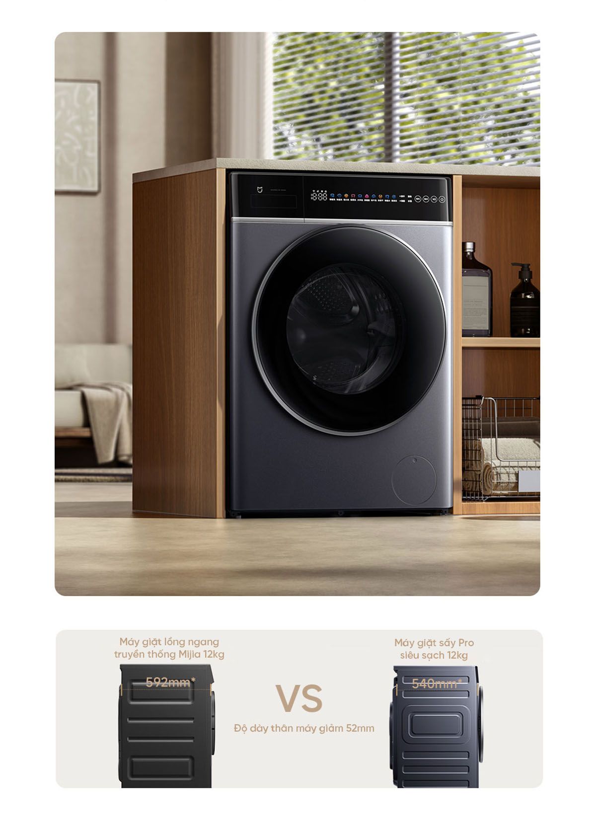Máy giặt sấy Xiaomi Mijia MJ302, giặt 12kg, sấy 9kg