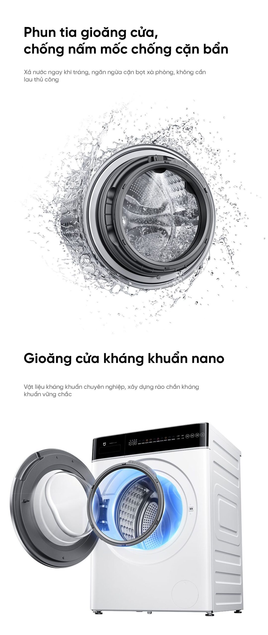 Máy giặt Xiaomi Mijia XQG120MJ301, giặt 12 kg, thiết kế mỏng
