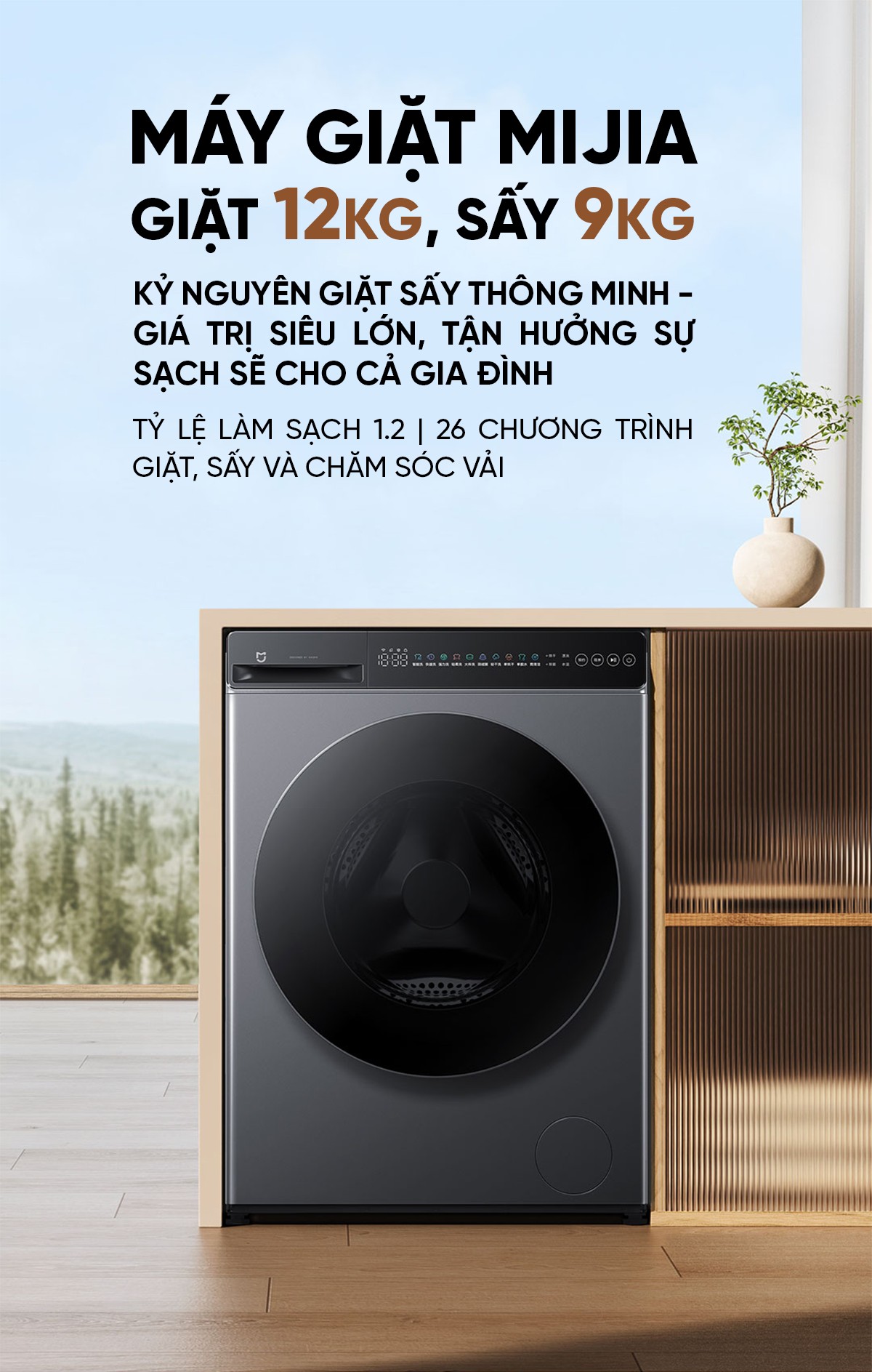 Máy giặt sấy Xiaomi Mijia MJ101, giặt 12kg, sấy 9kg
