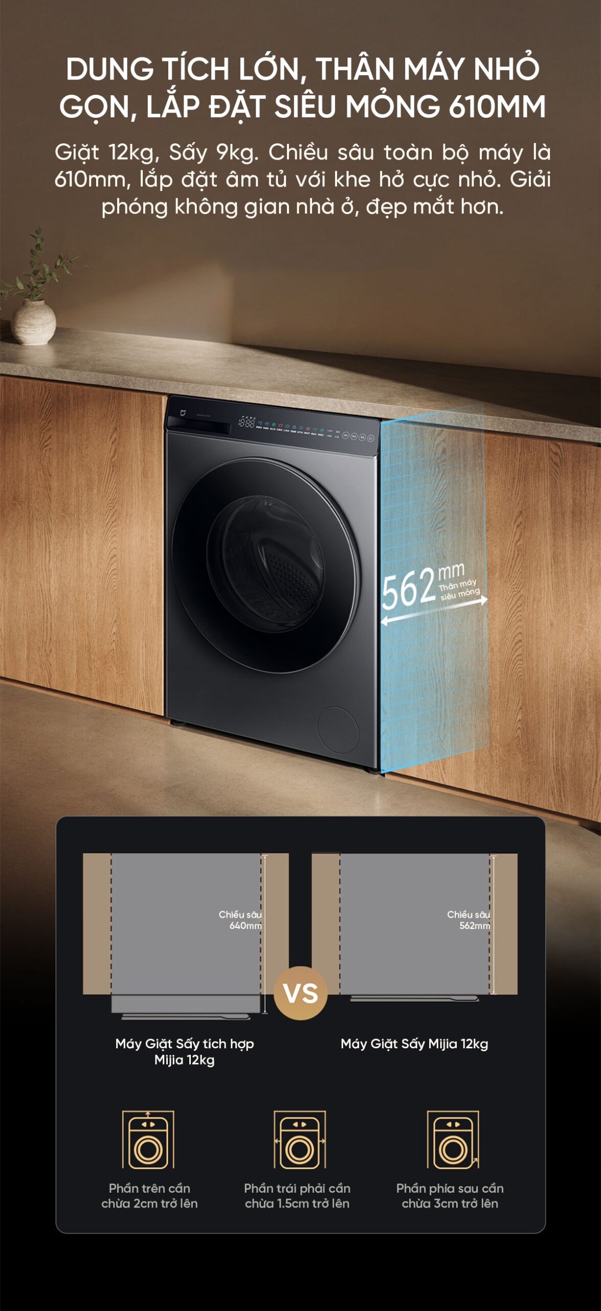 Máy giặt sấy Xiaomi Mijia MJ101, giặt 12kg, sấy 9kg