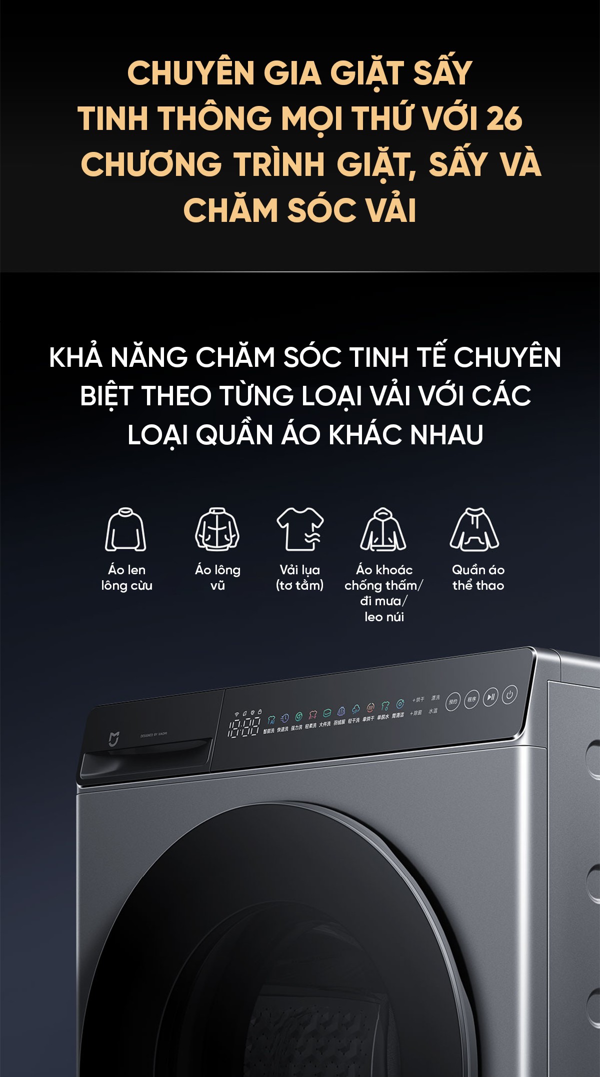 Máy giặt sấy Xiaomi Mijia MJ101, giặt 12kg, sấy 9kg