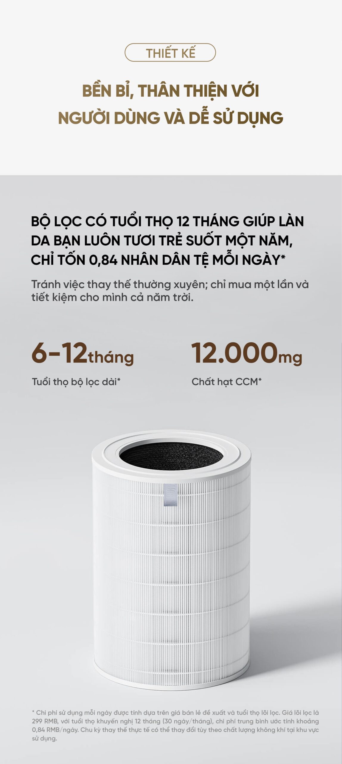 Xiaomi Mijia 5 máy lọc không khí diện tích 50m²