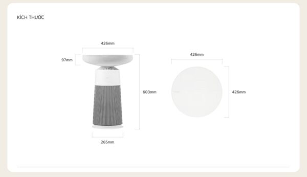 Máy lọc khí kết hợp loa bluetooth LG PuriCare™ Aerospeaker diện tích 20m²