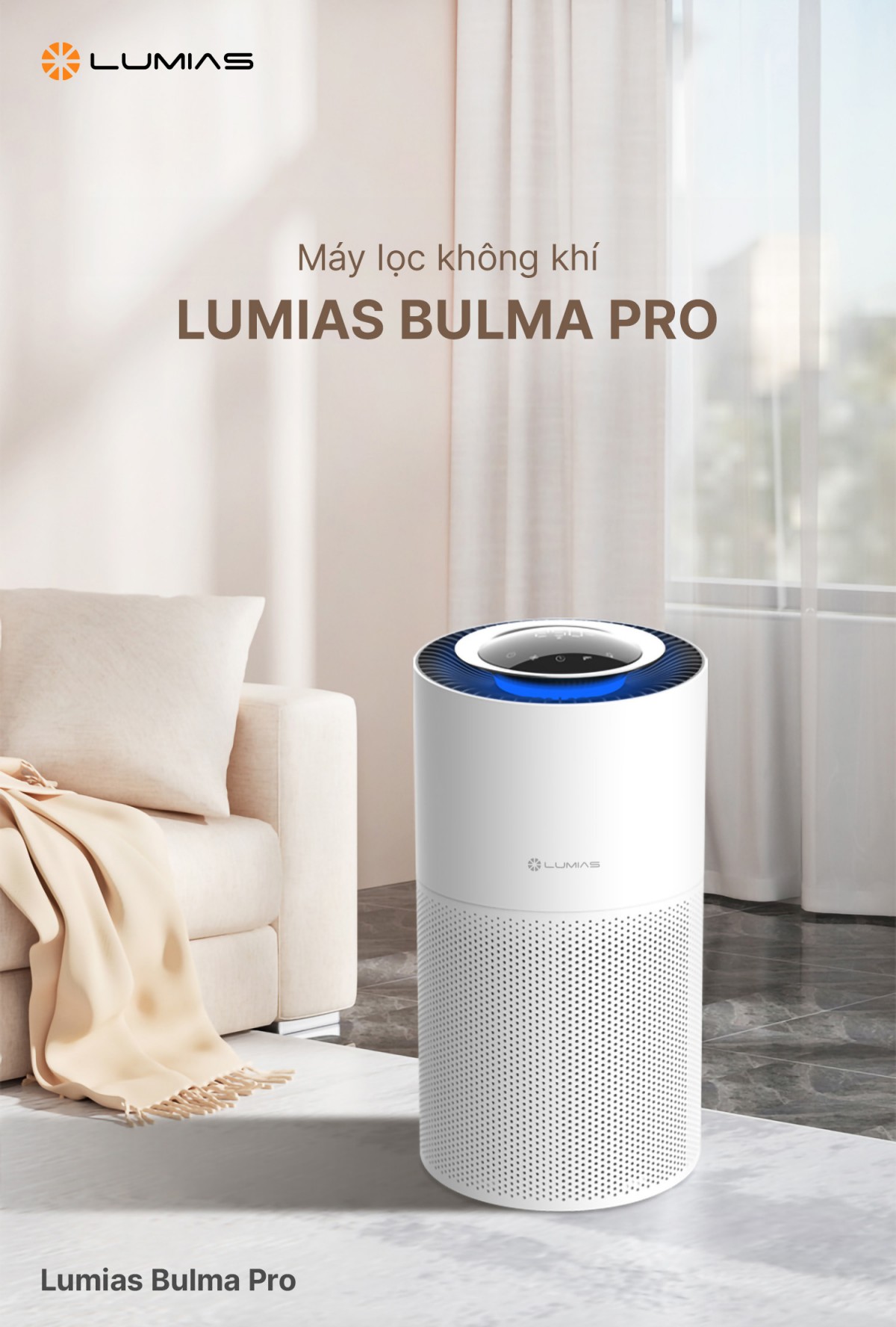 Lumias Bulma Pro máy lọc không khí diện tích 55m²