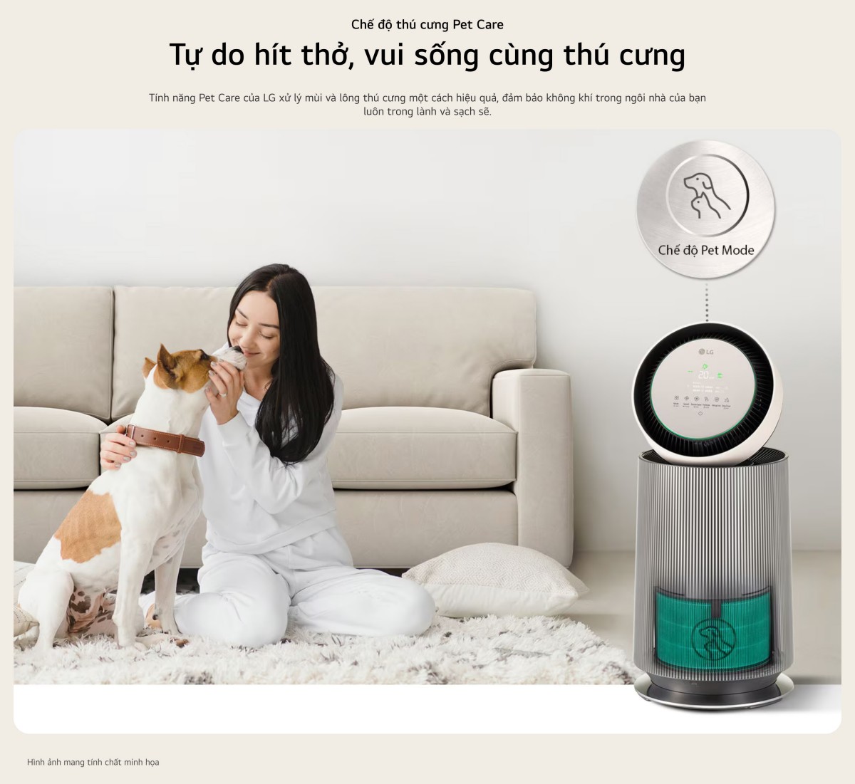 Máy lọc không khí PuriCare360 Alpha PET Lọc không khí 360˚ diện tích 61m²