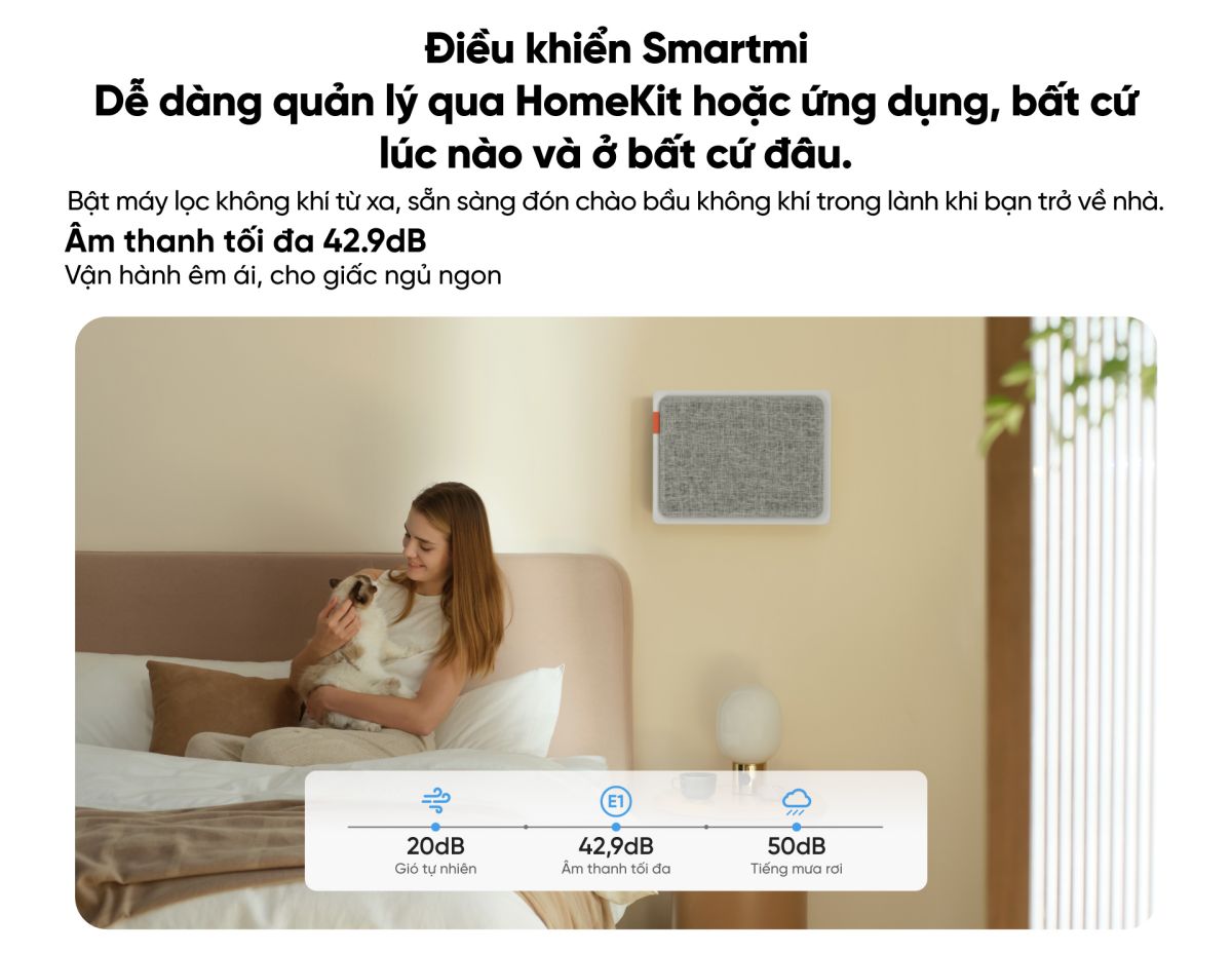 Smartmi E1 máy lọc không khí diện tích 18m²