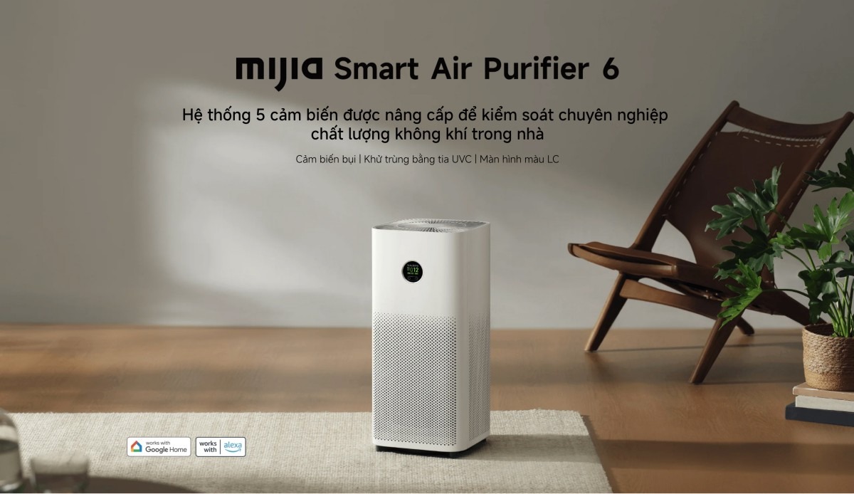 Xiaomi Smart Air Purifier 6 máy lọc không khí diện tích 87m²