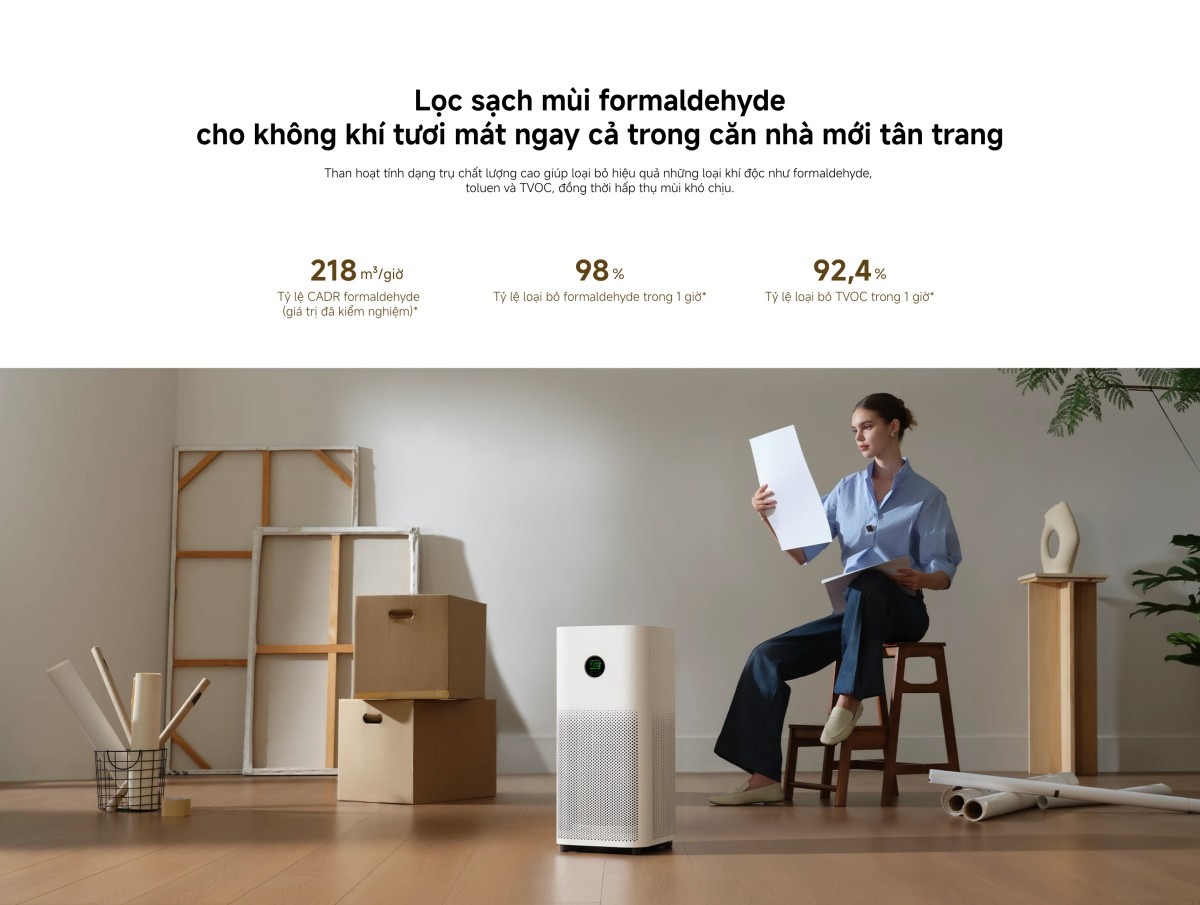 Xiaomi Smart Air Purifier 6 máy lọc không khí diện tích 87m²