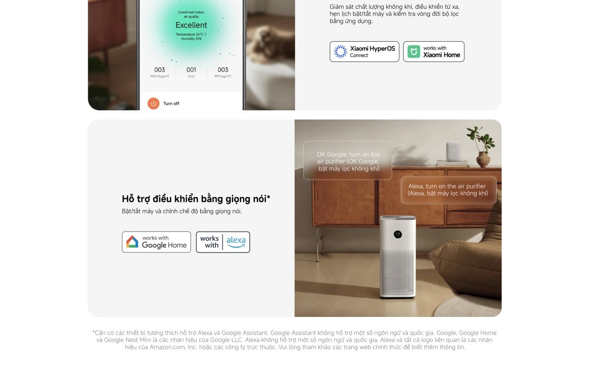 Xiaomi Smart Air Purifier 6 máy lọc không khí diện tích 87m²