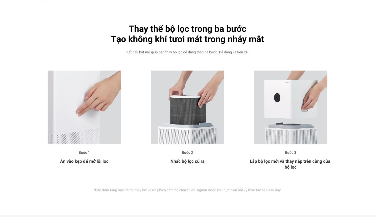 Xiaomi Smart Air Purifier 4 Lite máy lọc không khí diện tích 40 m²