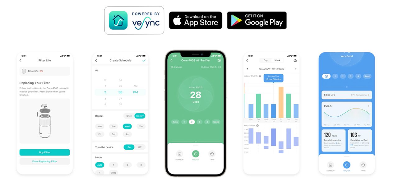 Ứng dụng VeSync, Alexa, Google Assistant