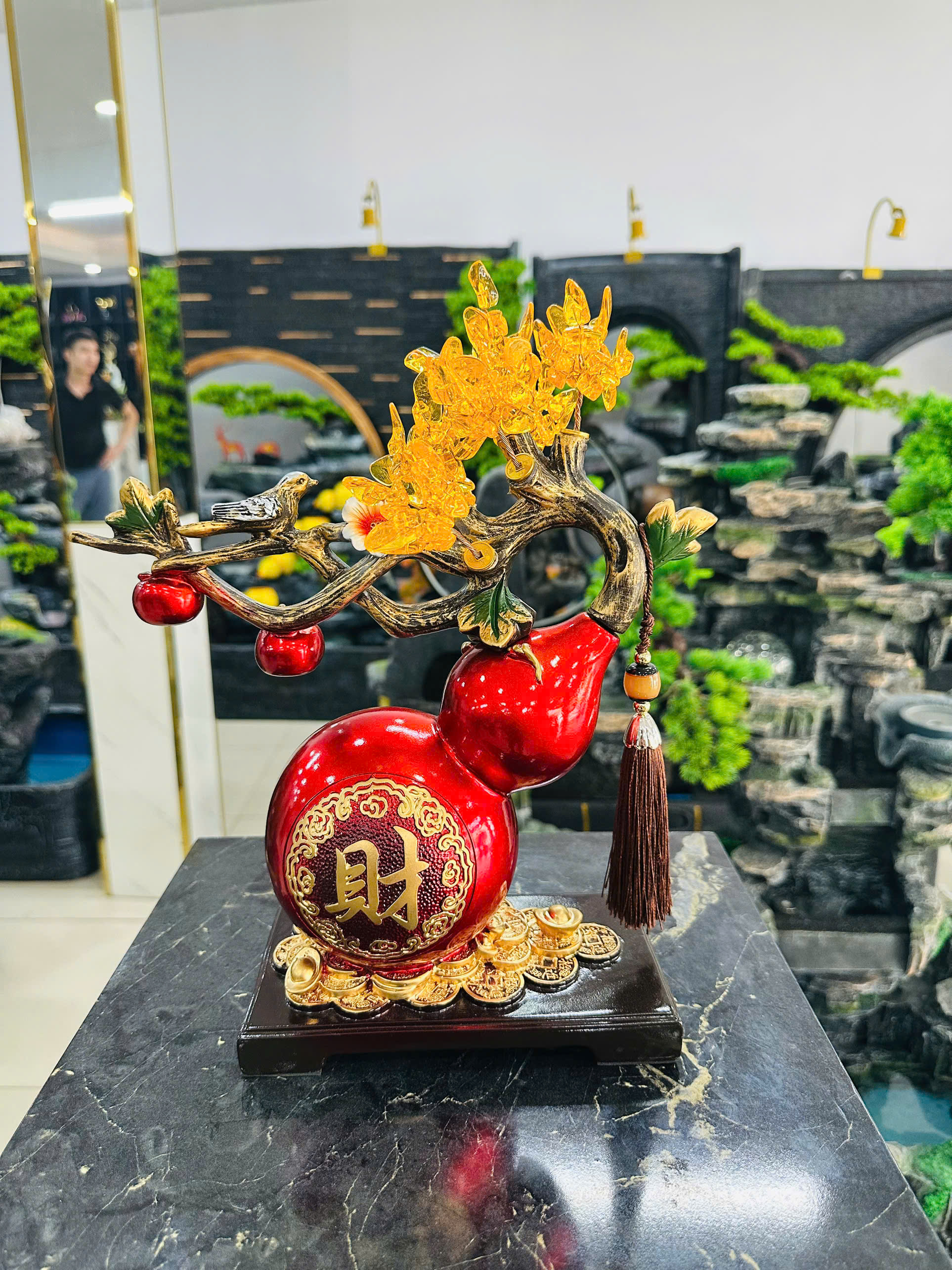 Đồ Trang Trí Tiểu Cảnh Trong Nhà Hình Cây Thần Tài HS021