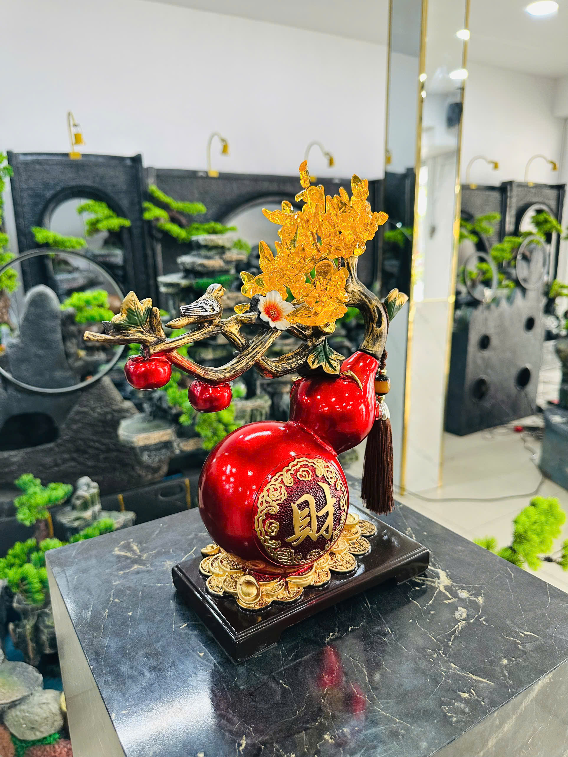 Đồ Trang Trí Tiểu Cảnh Trong Nhà Hình Cây Thần Tài HS021