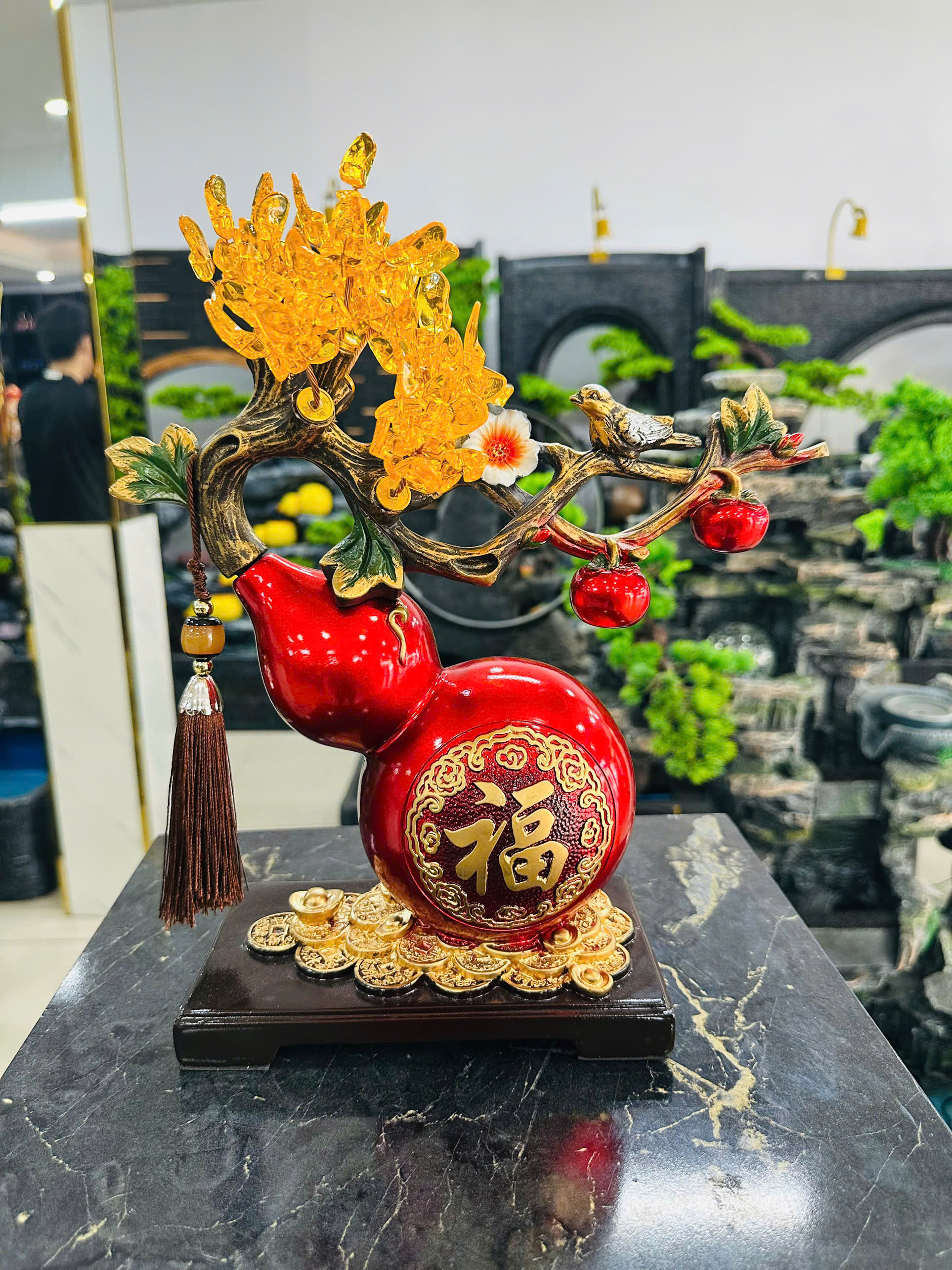 Đồ Trang Trí Tiểu Cảnh Trong Nhà Hình Cây Thần Tài HS021