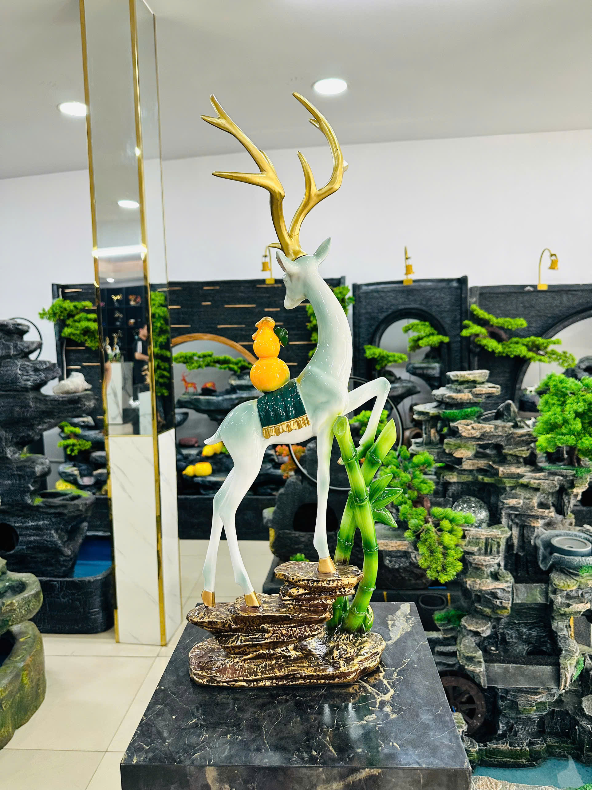 Đồ Trang Trí Tiểu Cảnh Trong Nhà Hình Con Vật HS019 - Màu Xanh