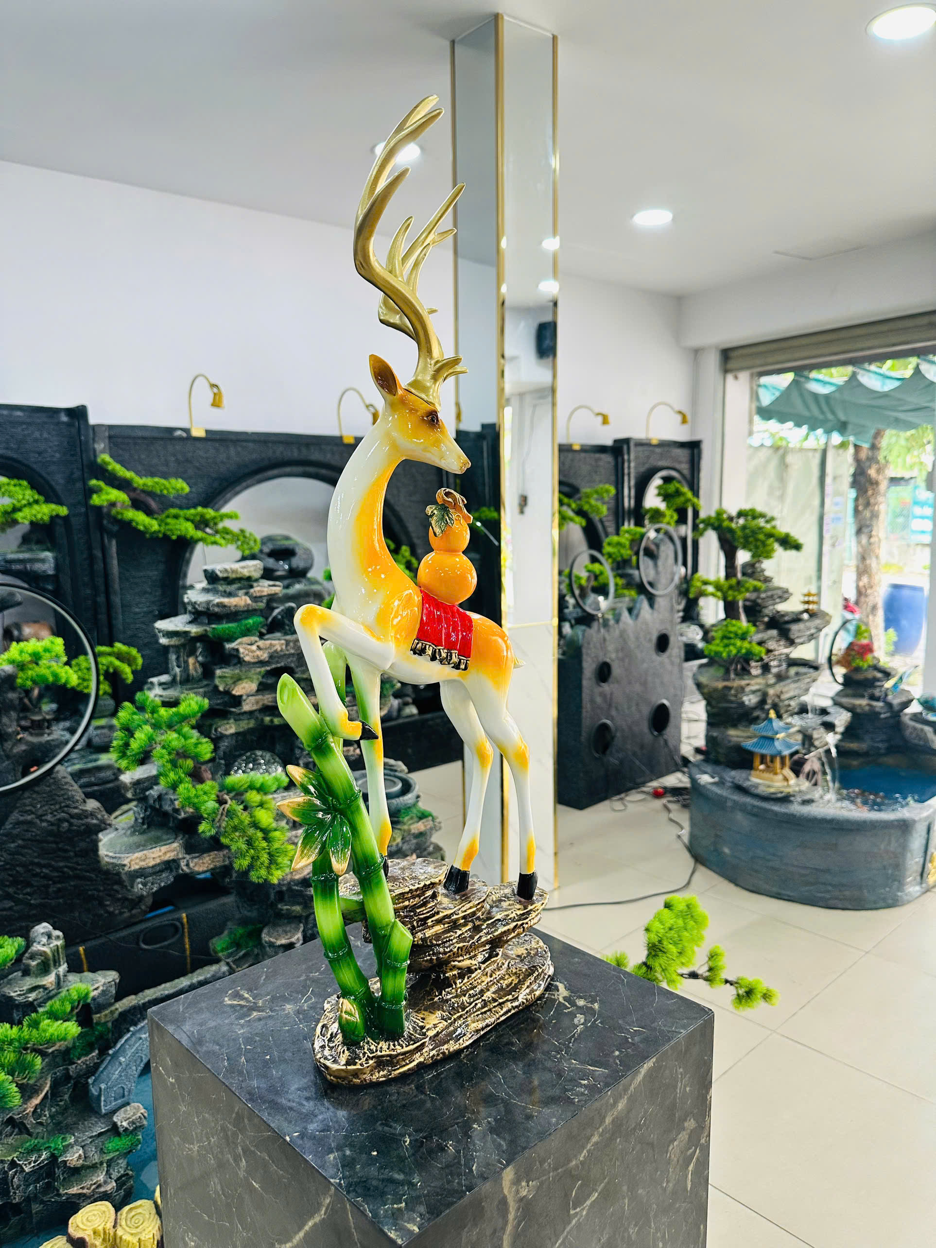 Đồ Trang Trí Tiểu Cảnh Trong Nhà Hình Con Vật HS019 – Màu Vàng