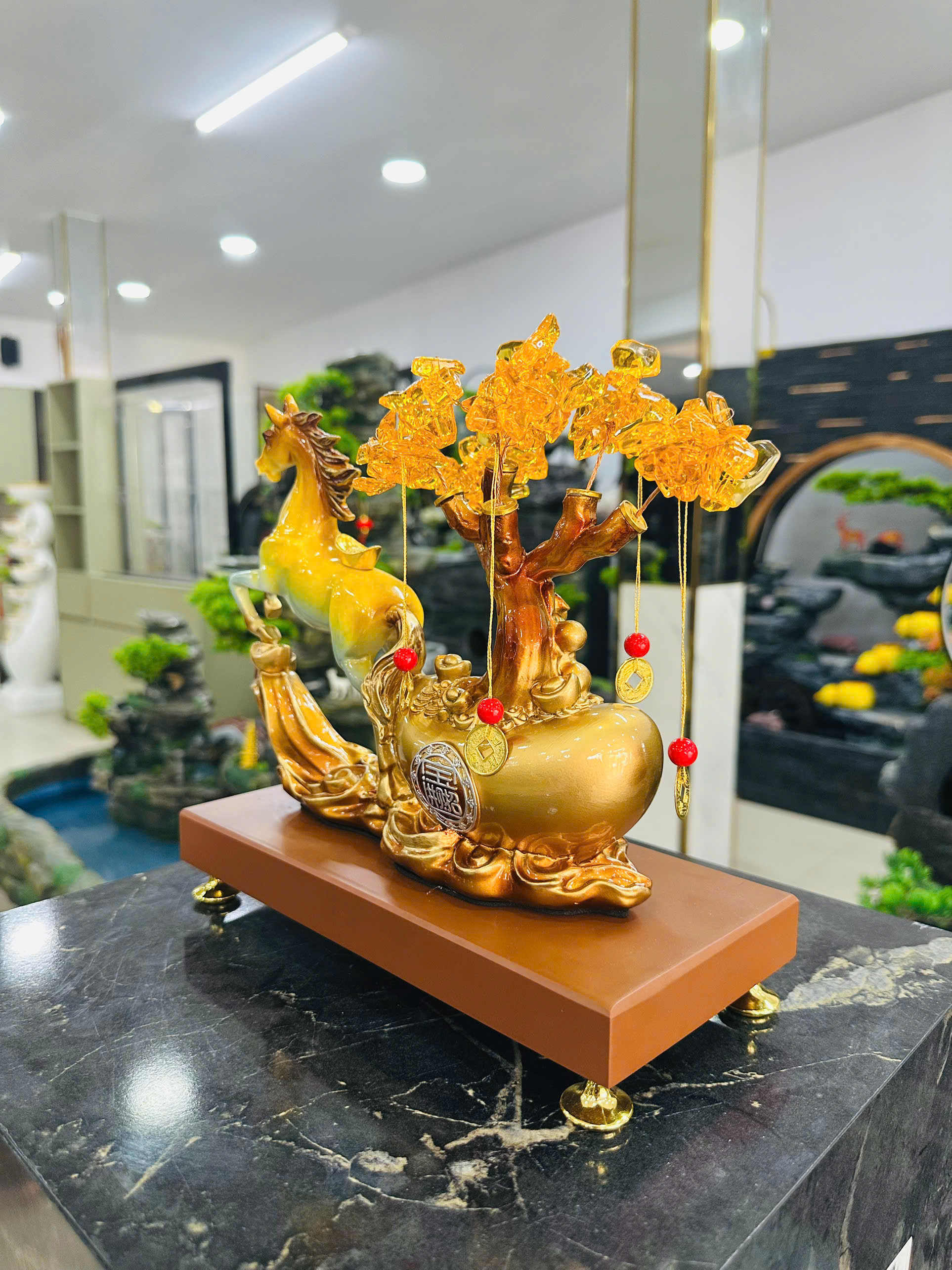 Đồ Trang Trí Tiểu Cảnh Trong Nhà Hình Con Vật Model ZH2503 – Màu Vàng Xanh