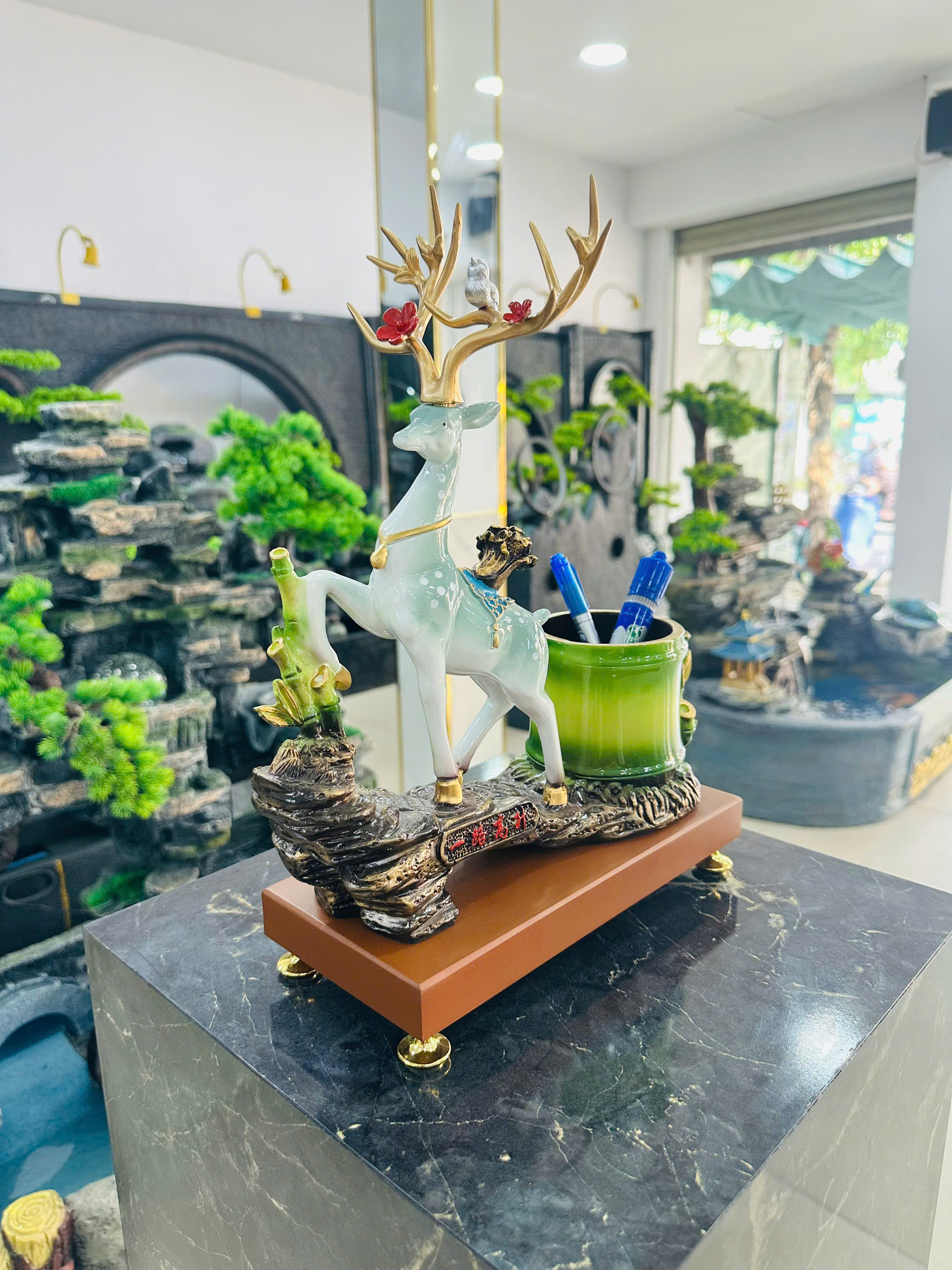 Đồ Trang Trí Tiểu Cảnh Trong Nhà Hình Con Vật Model 310 – Màu Xanh