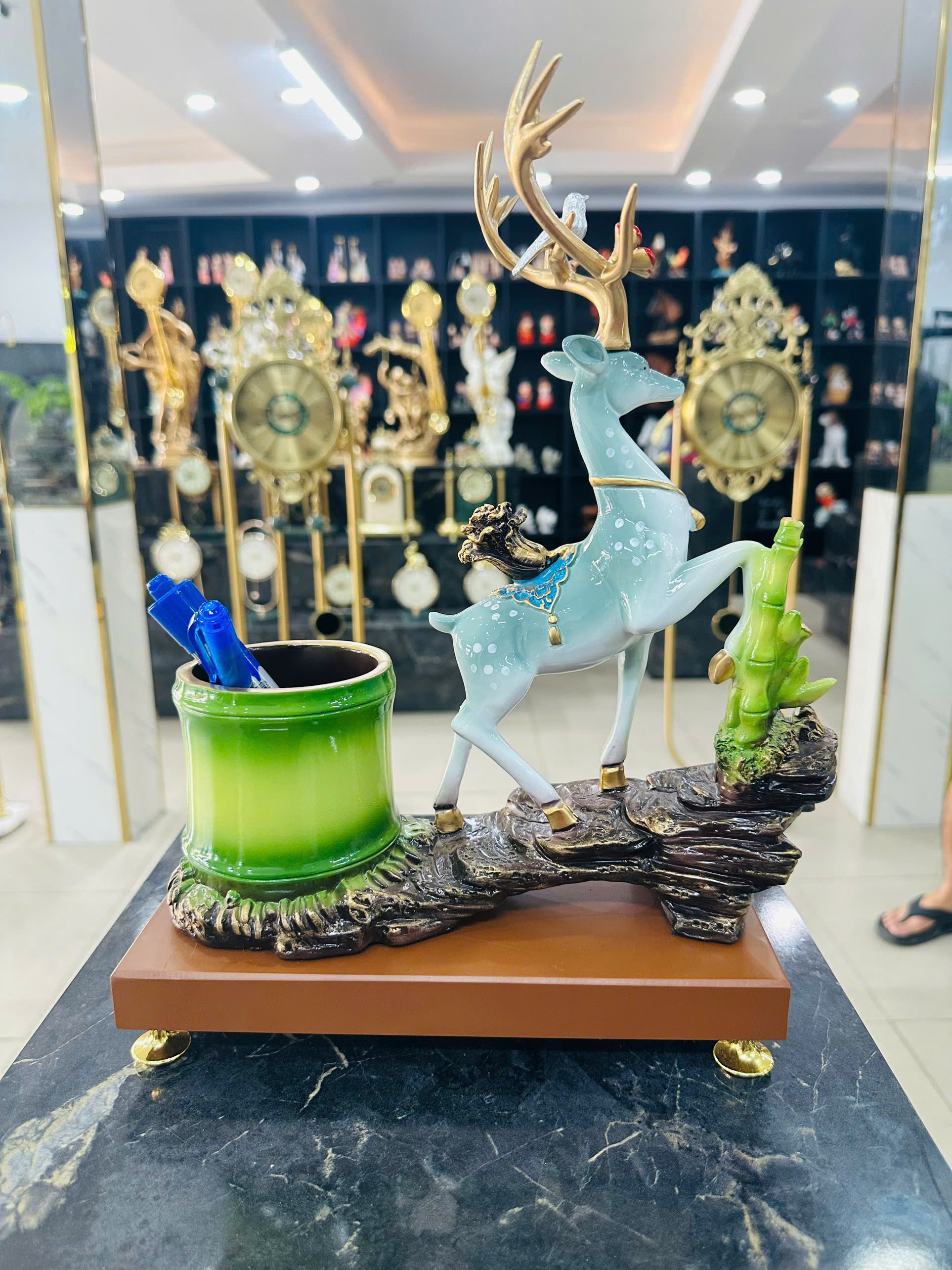 Đồ Trang Trí Tiểu Cảnh Trong Nhà Hình Con Vật Model 310 – Màu Xanh