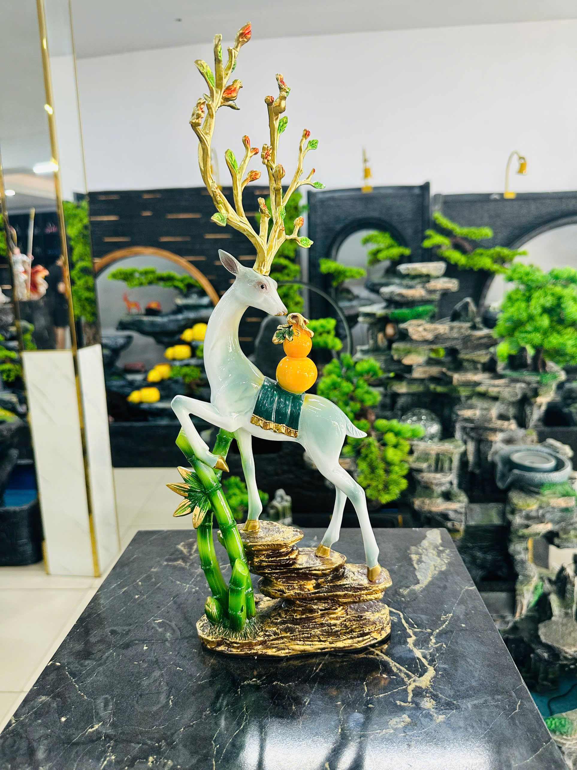 Đồ Trang Trí Tiểu Cảnh Trong Nhà Hình Con Vật Model HS018 – Màu Xanh