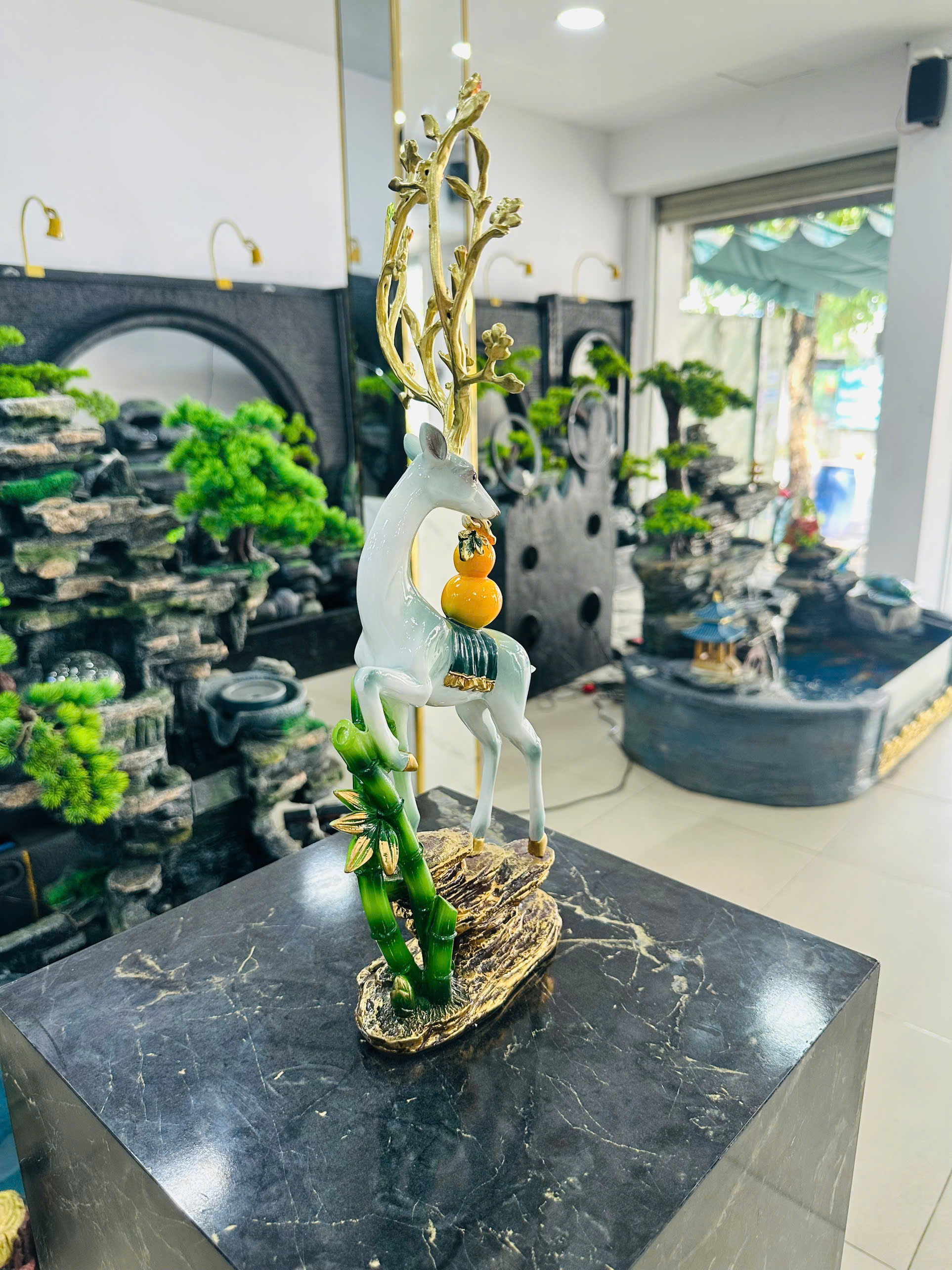 Đồ Trang Trí Tiểu Cảnh Trong Nhà Hình Con Vật Model HS018 – Màu Xanh