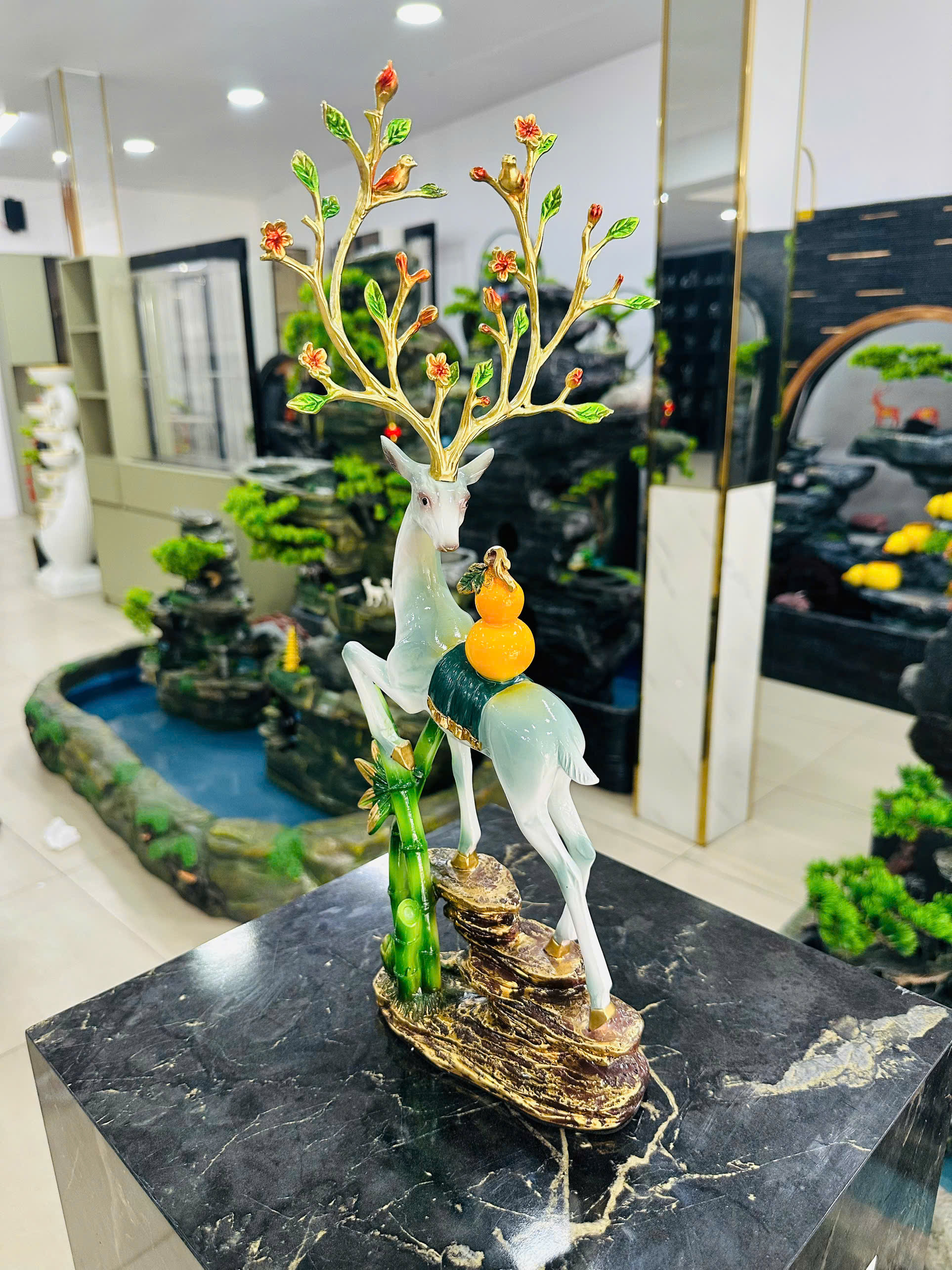 Đồ Trang Trí Tiểu Cảnh Trong Nhà Hình Con Vật Model HS018 – Màu Xanh